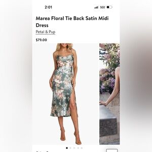 Marea Floral Tie Back Midi